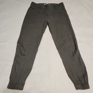 Veronica Beard Green Linen Blend Joggers